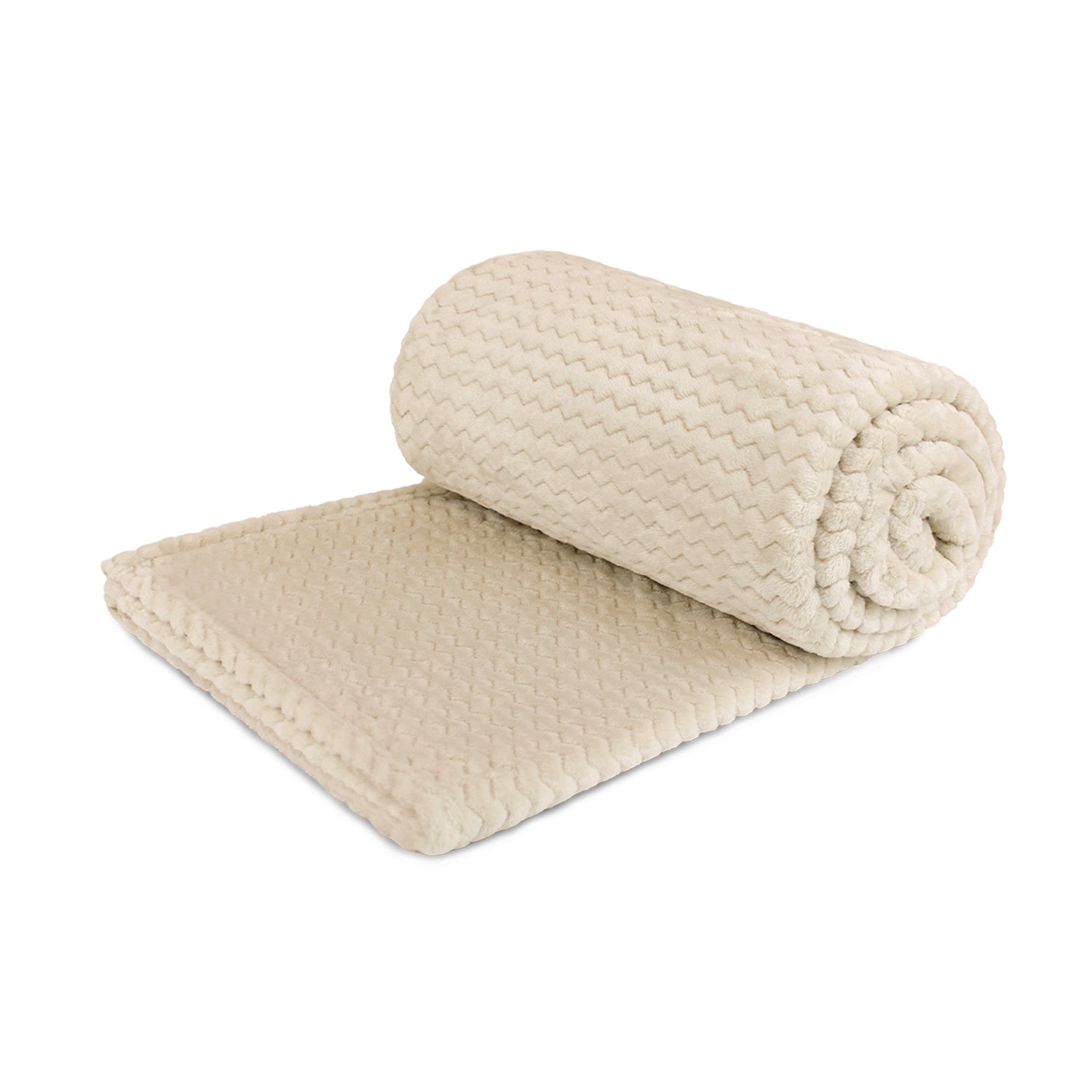 Manta de Cama Jacquard Franela suave