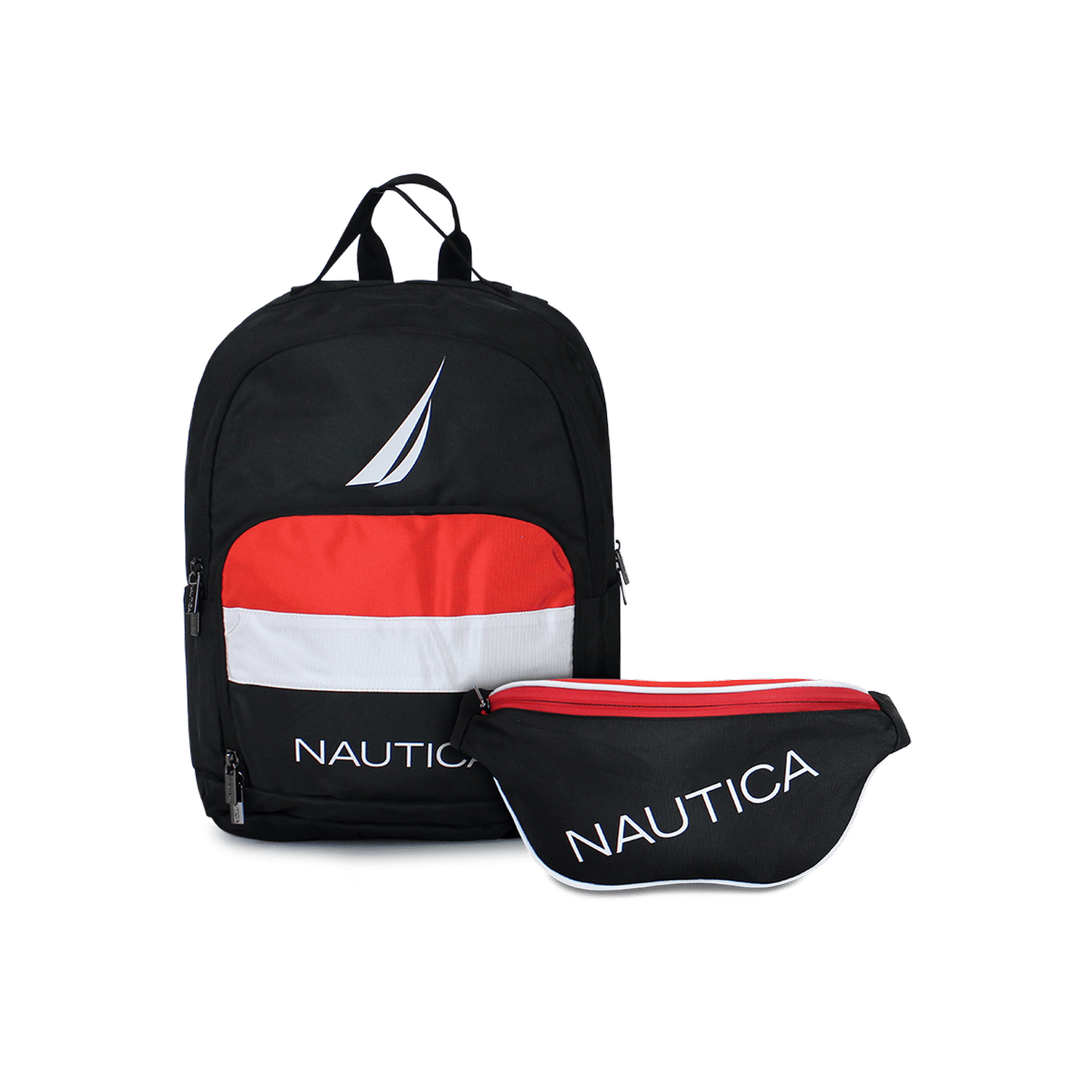 Mochila Pólux + Banano Kappa Nautica - Negro