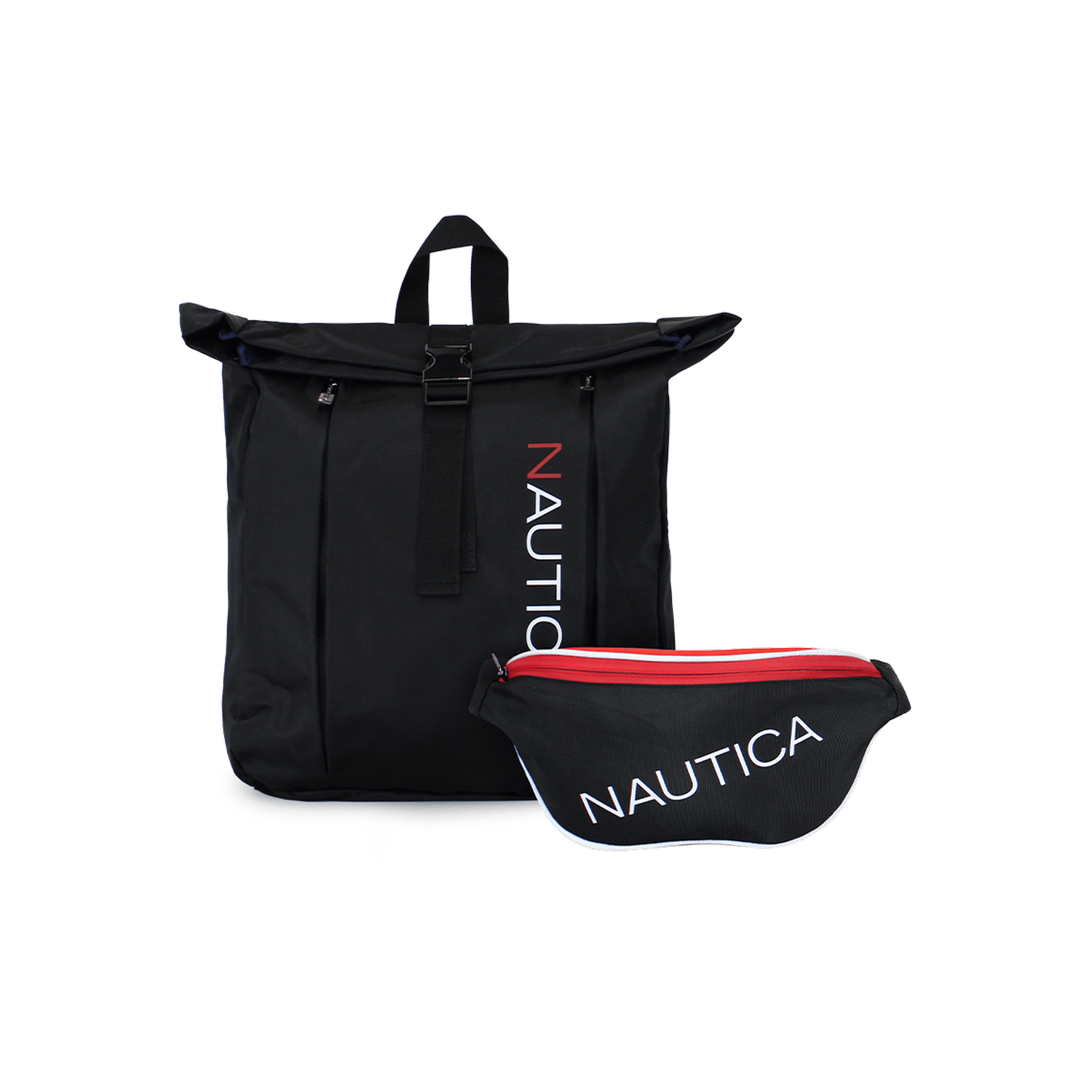 Mochila Bend + Banano Kappa Nautica - Negro