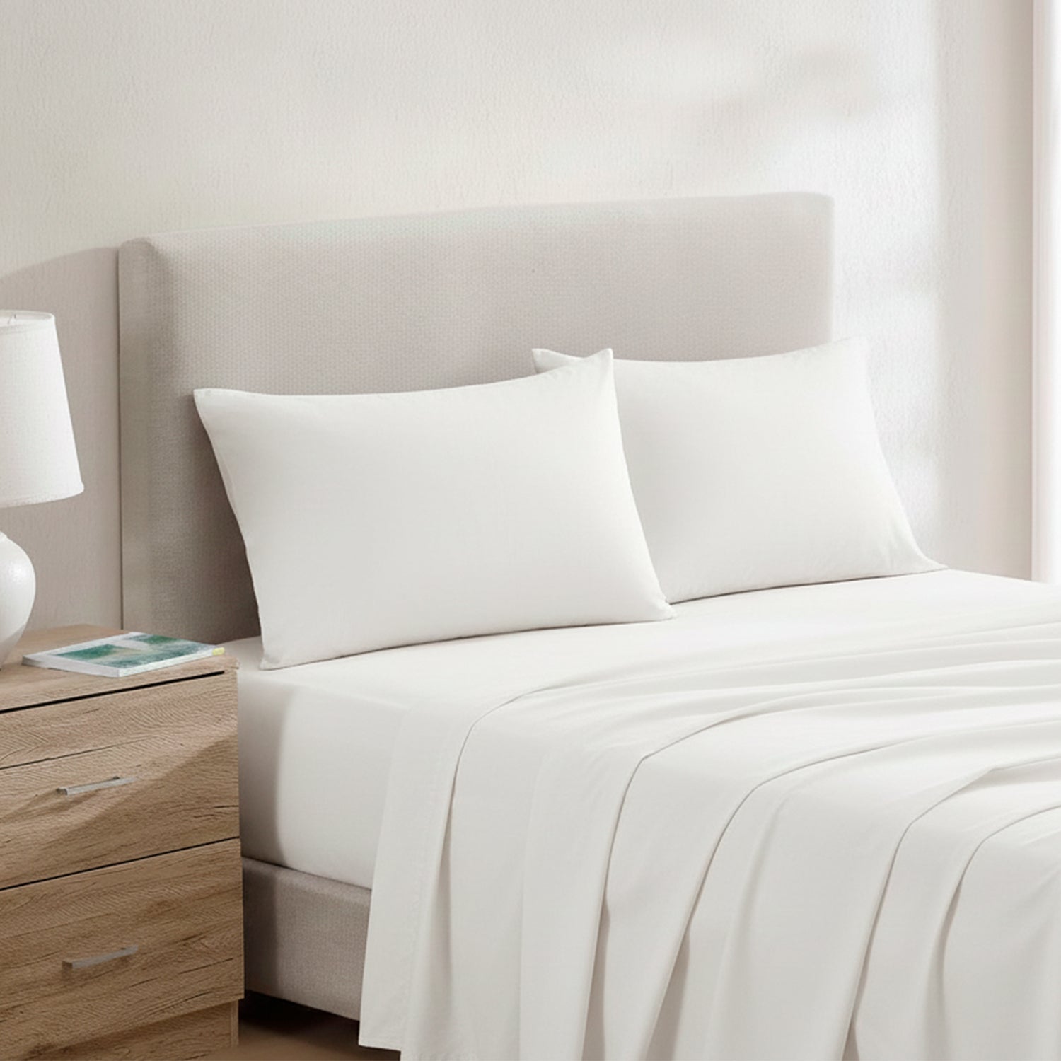 Juego de sábanas 4 piezas king blanco