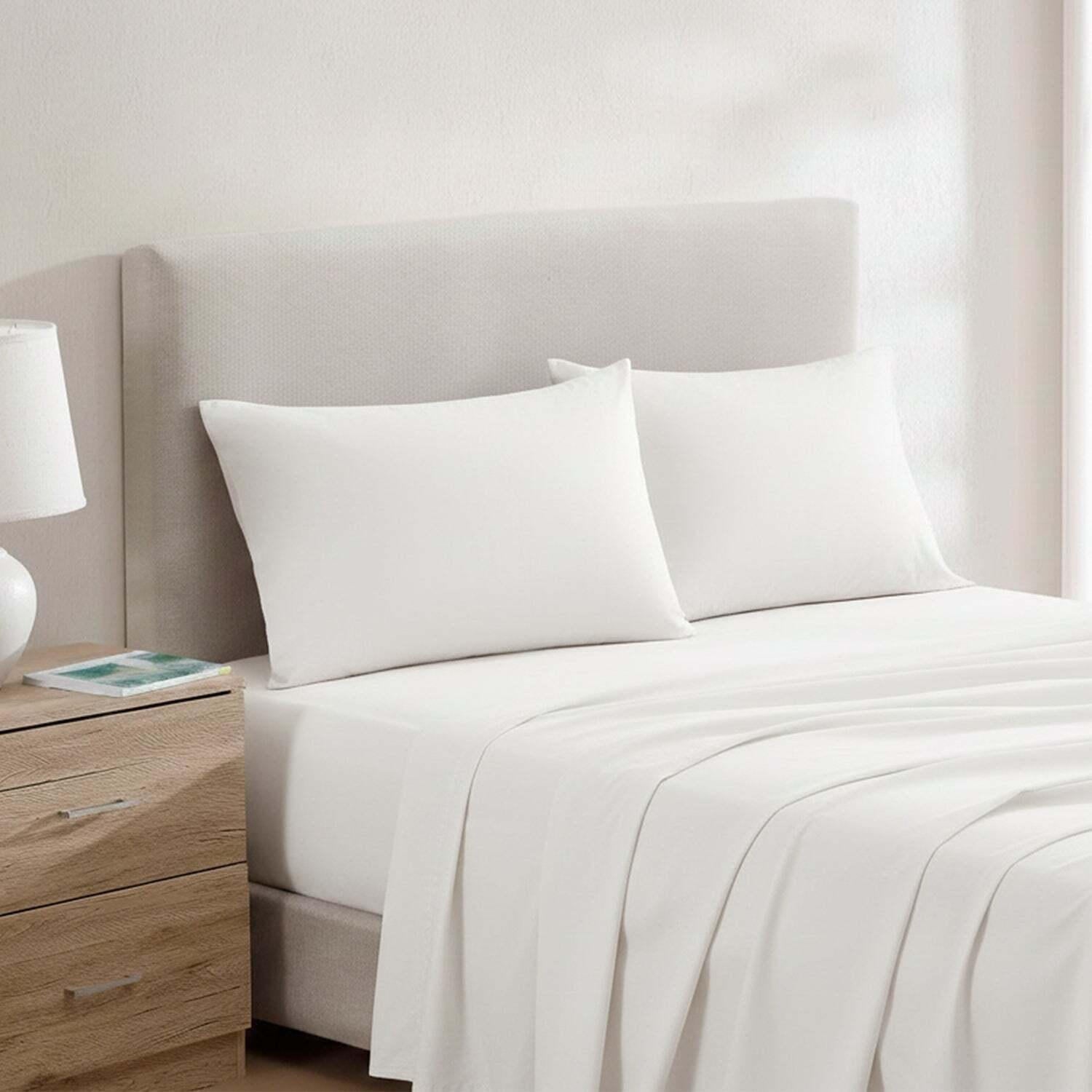 Juego de sábanas 4 piezas 2 plazas blanco