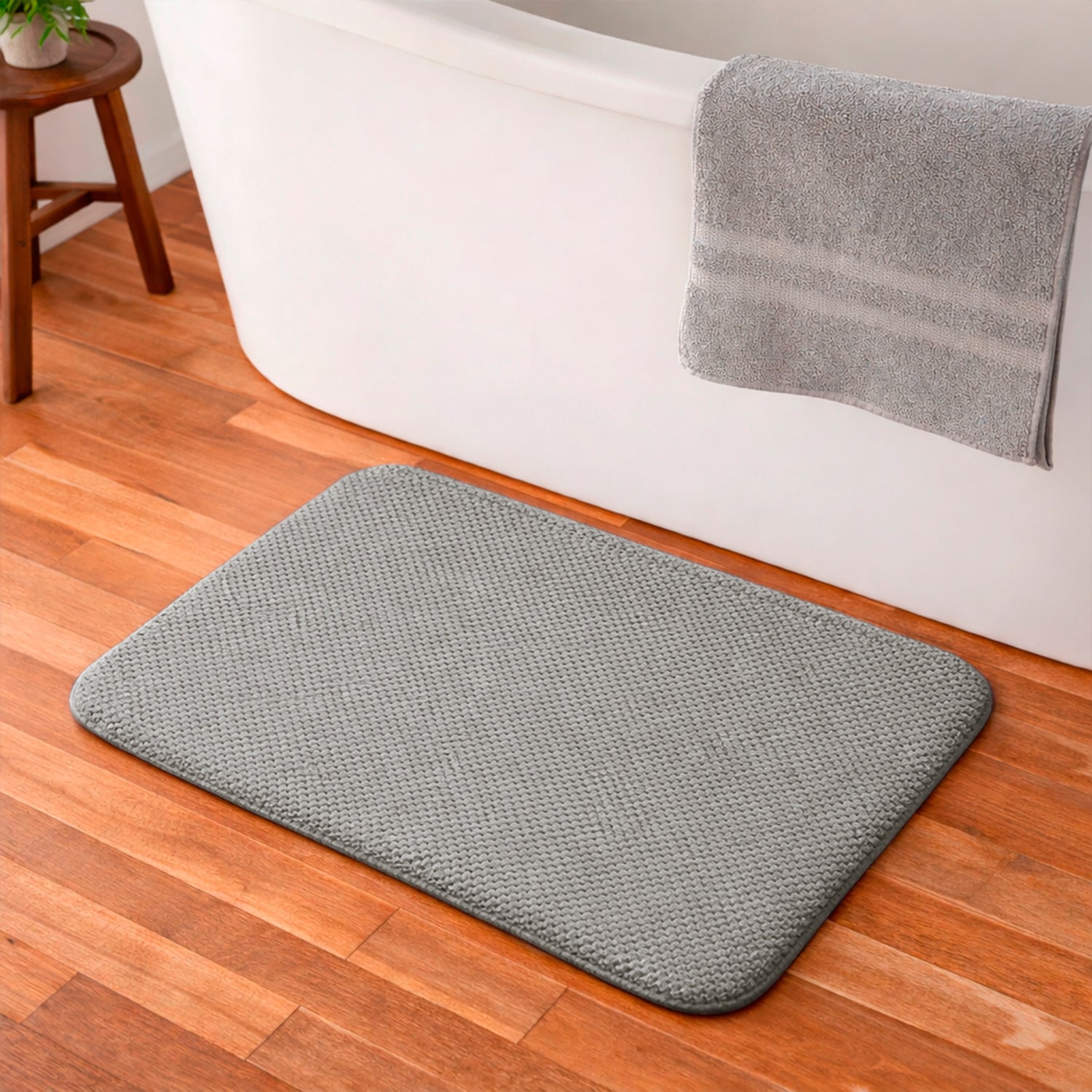 Alfombra de Baño Popcorn 40x60cm gris claro