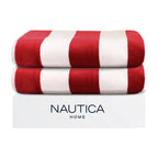 2 Toallas de Playa Nautica Home 100% algodón 163x81cm CABANA - Rojo