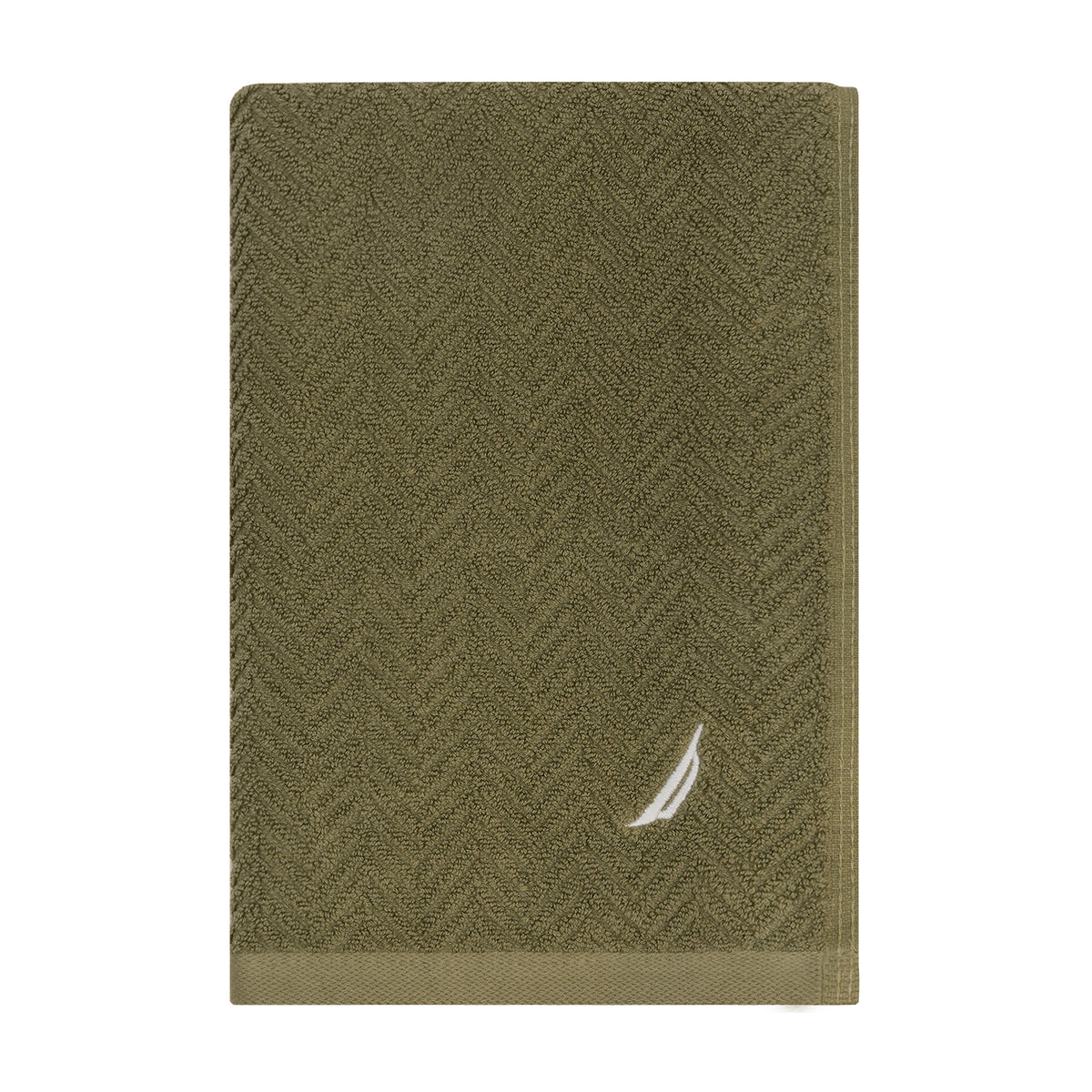 Toalla de mano vis verde oliva
