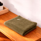 Toalla de mano vis verde oliva