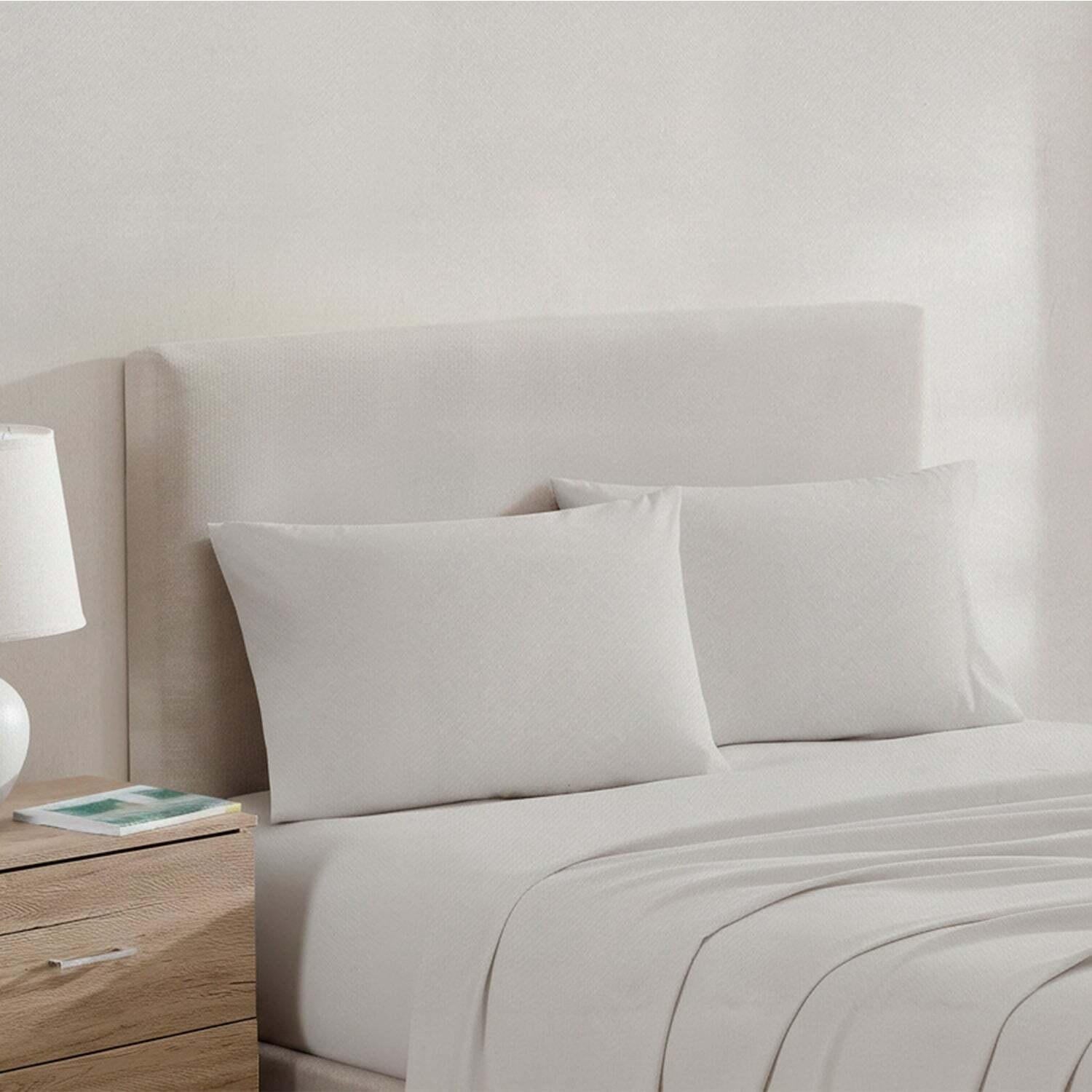 Juego de sábanas 4 piezas 2 plazas gris claro