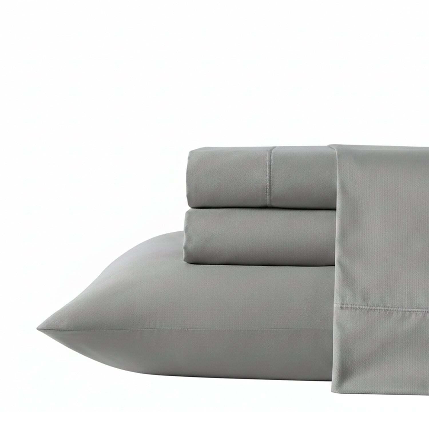 Juego de sábanas 4 piezas 2 plazas gris oscuro