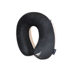 Almohada de viaje Memory Foam Negra- blanco