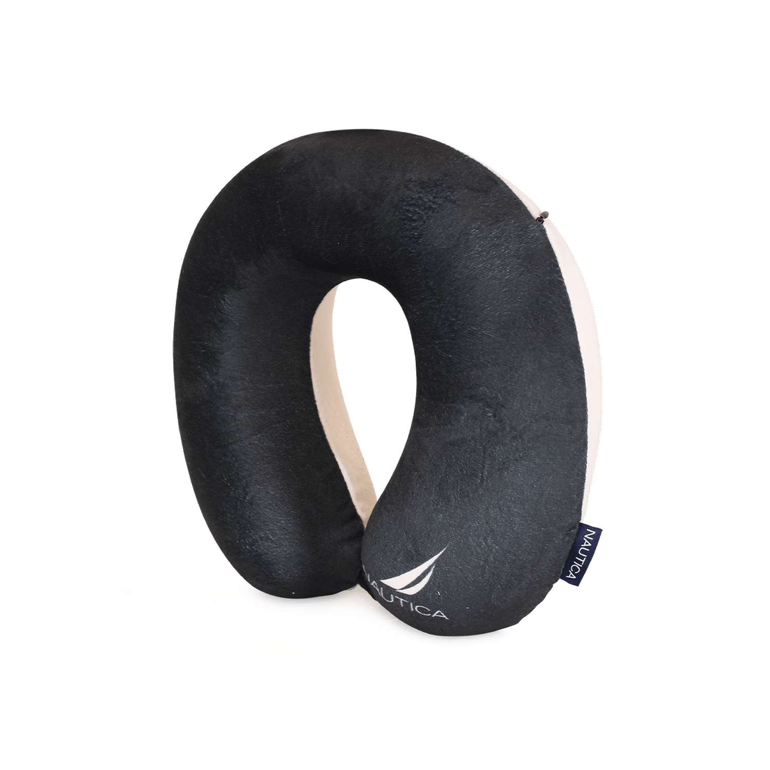 Almohada de viaje Memory Foam Negra- blanco