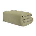 Cubrecama King reversible + Fundas verde oliva