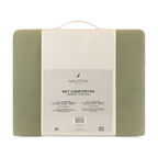 Cubrecama King reversible + Fundas verde oliva