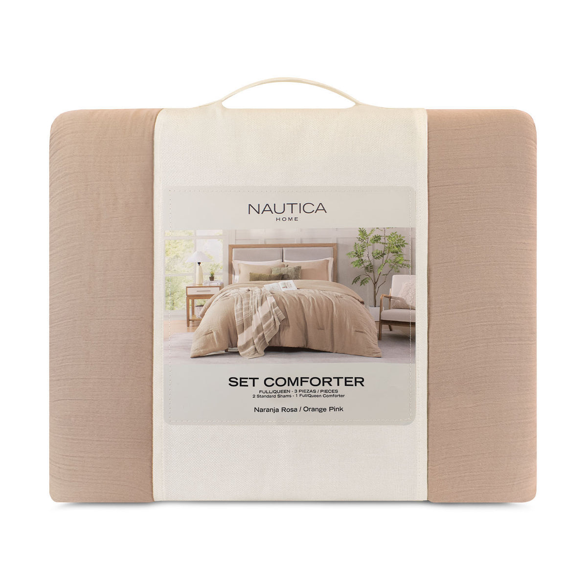 Cubrecama King reversible + Fundas palo rosa