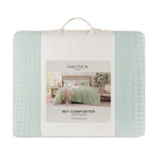 Cubrecama King Reversible + Fundas celeste