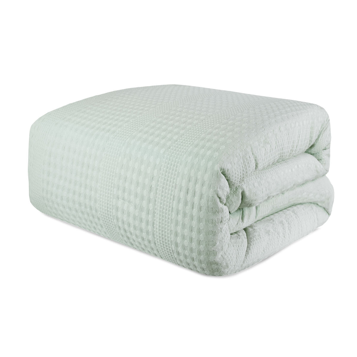Cubrecama King Reversible + Fundas celeste