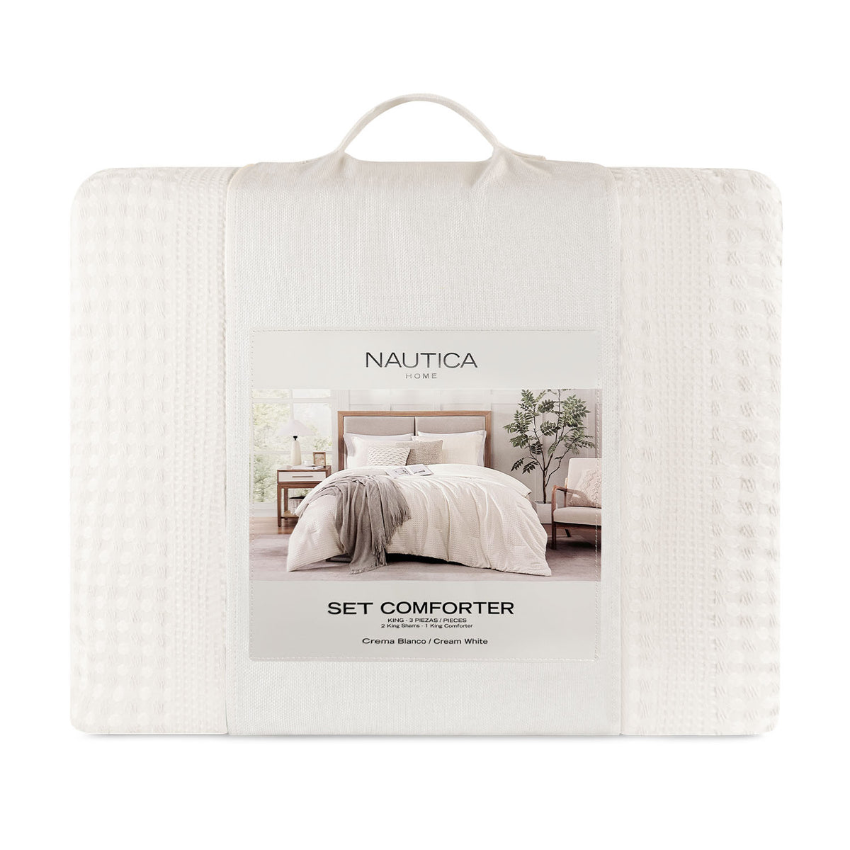 Cubrecama King Reversible + Fundas blanco