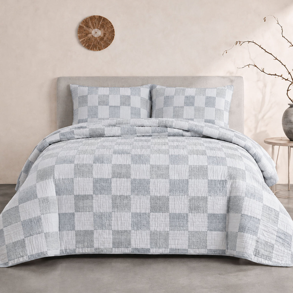 Cubrecama Queen Comforter Reversible + Fundas