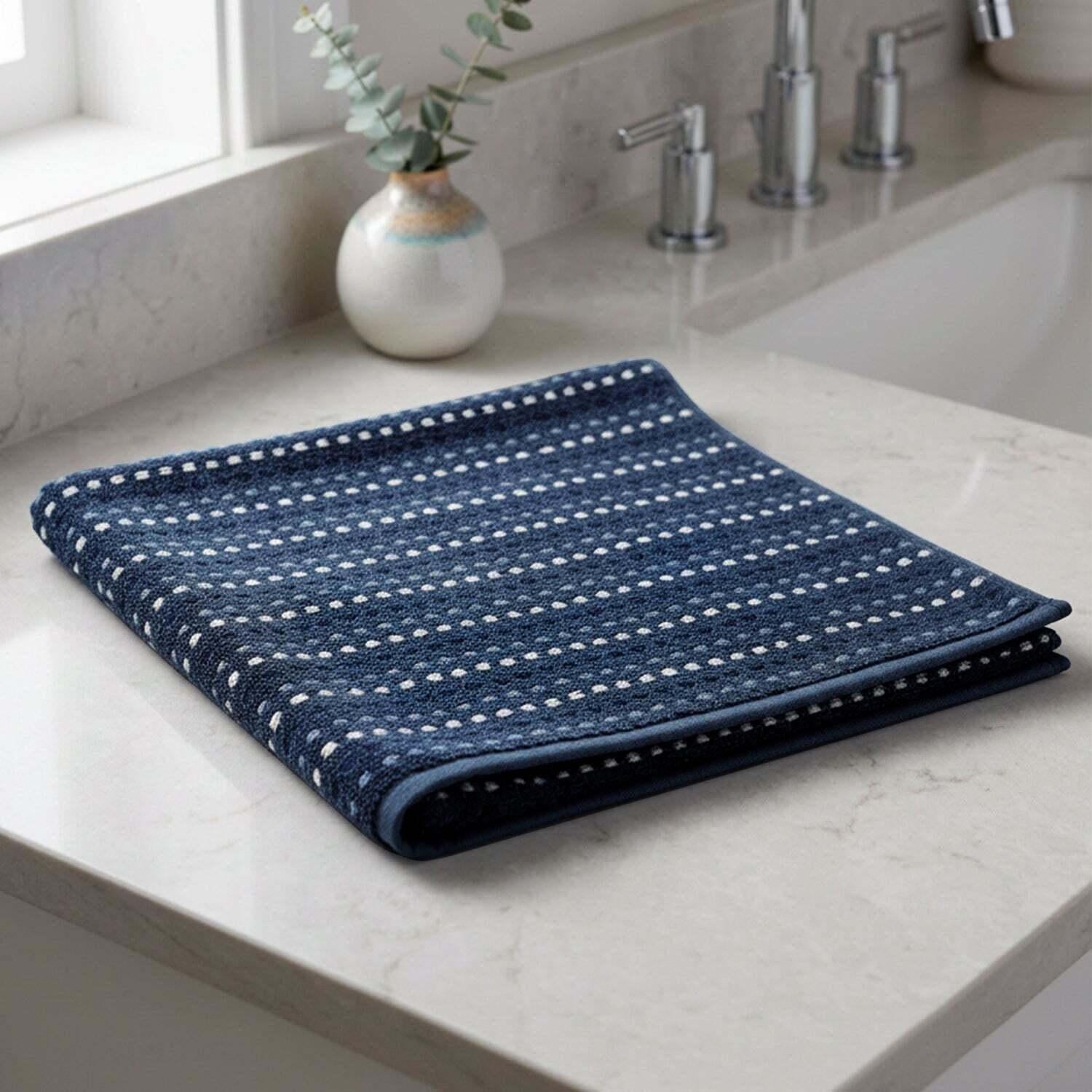 Toalla de baño Stripe azul marino