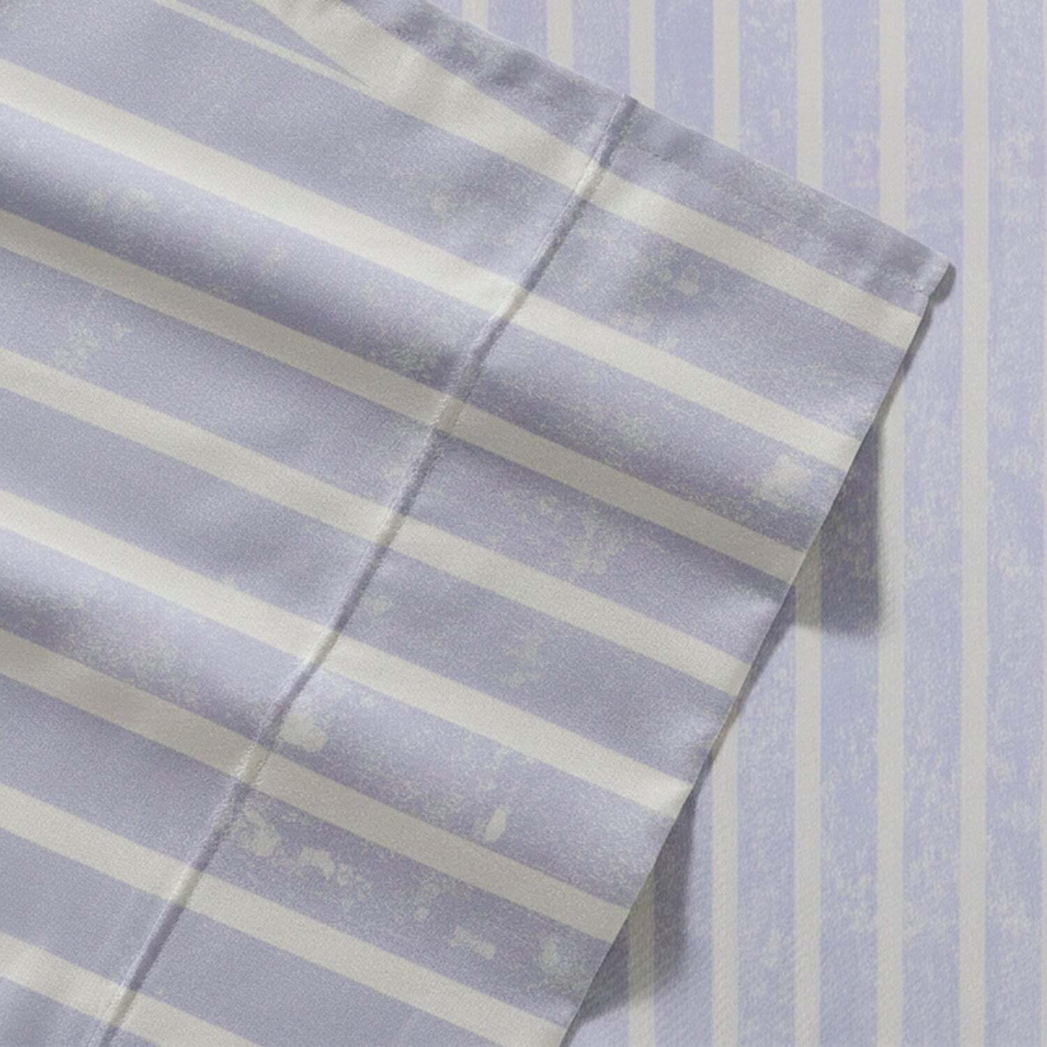 Juego de sábanas 4 piezas 2 plazas líneas celeste