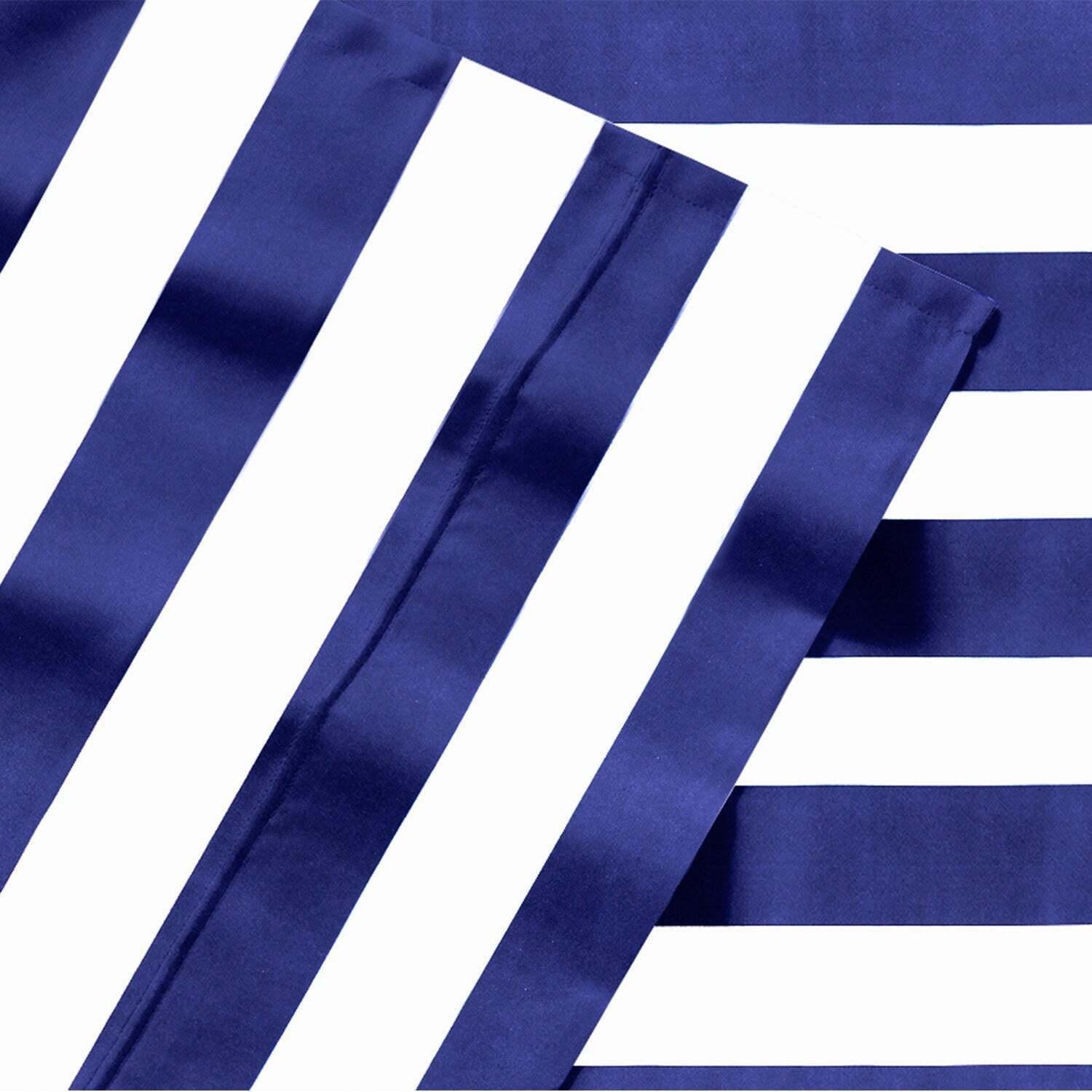 Juego de sábanas 4 piezas king líneas azul marino