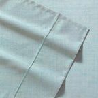 Juego de sábanas 4 piezas king textura celeste