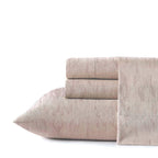 Juego de sábanas 4 piezas king textura beige