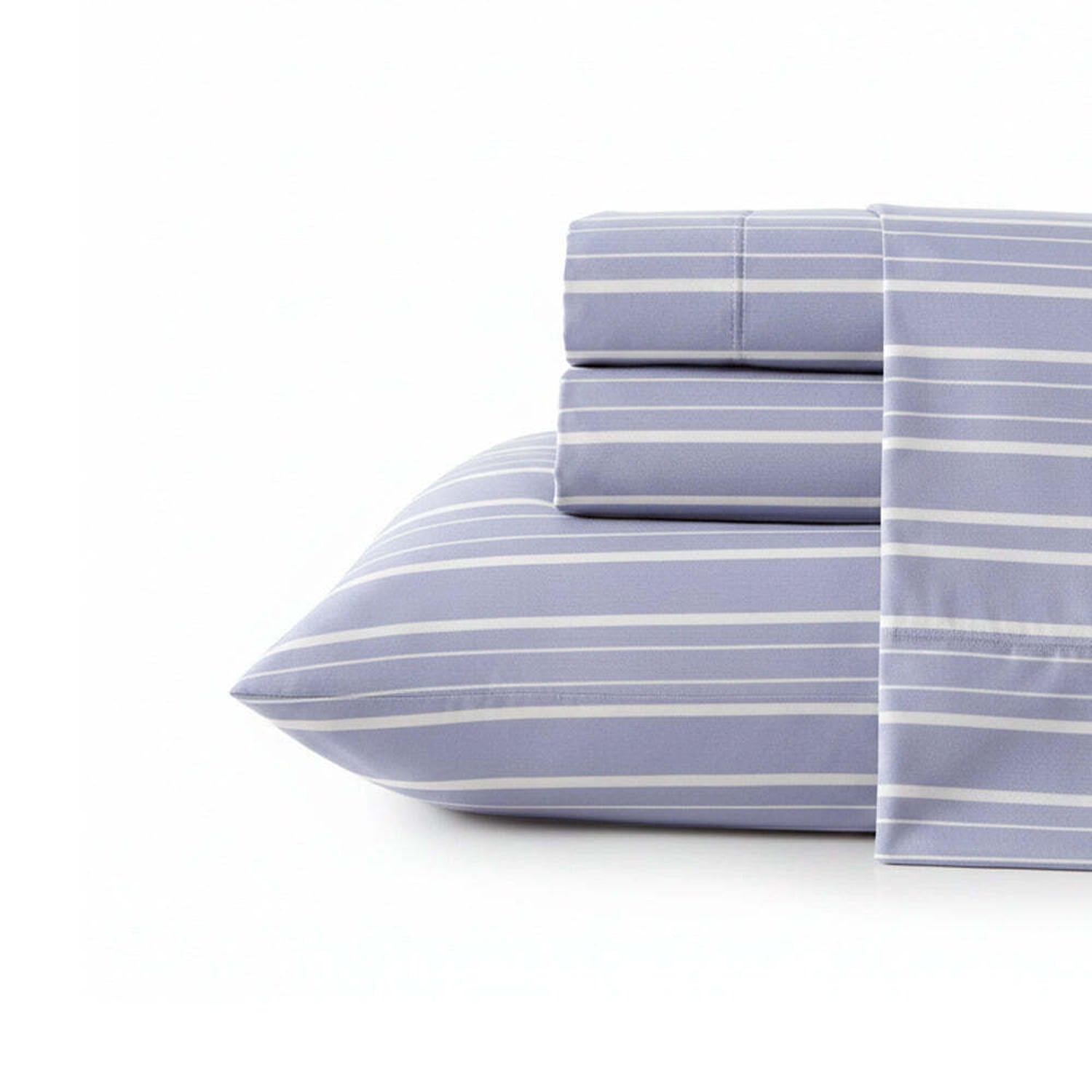 Juego de sábanas 4 piezas 2 plazas líneas azul