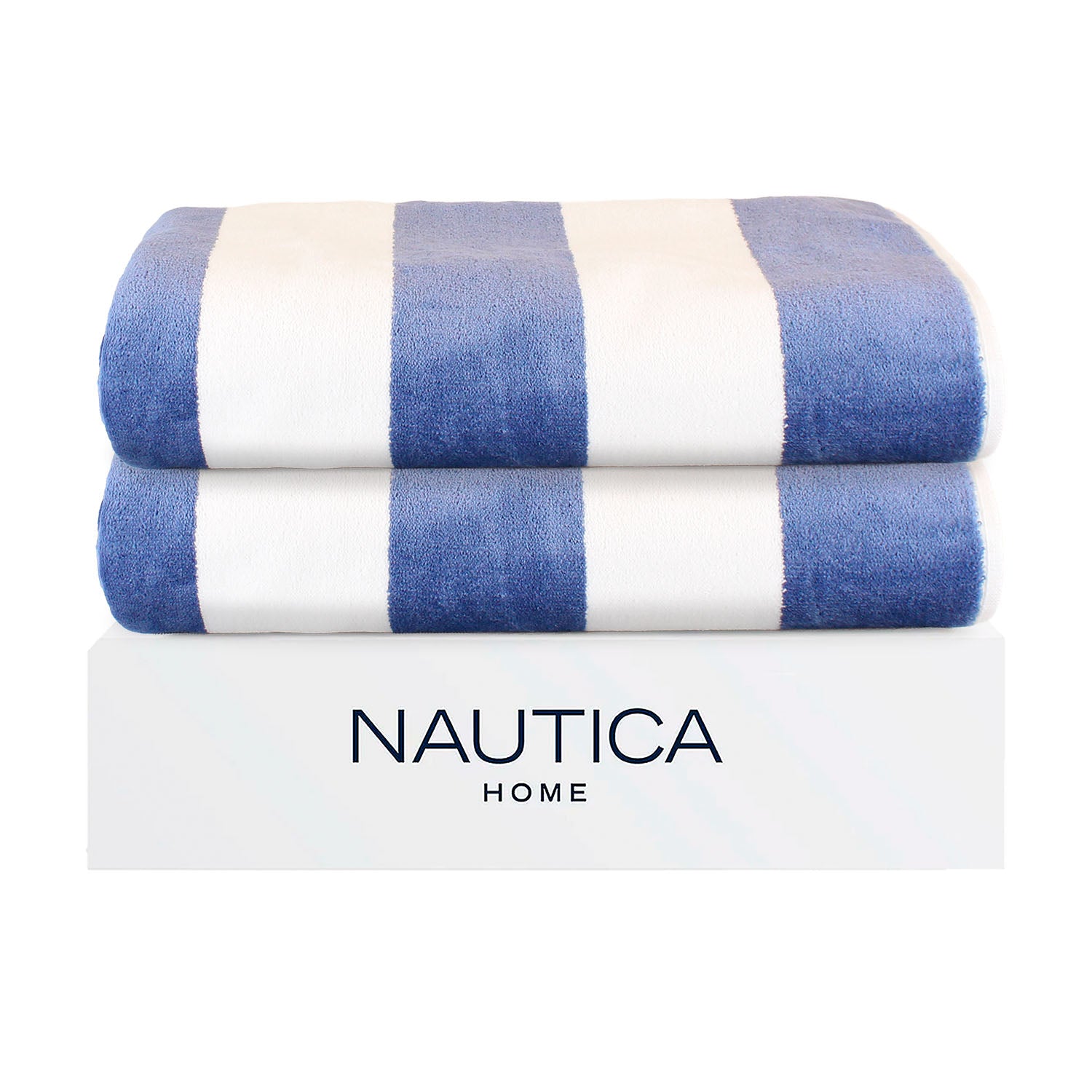 2 Toallas de Playa Nautica Home 100% algodón 163x81cm CABANA - Azul