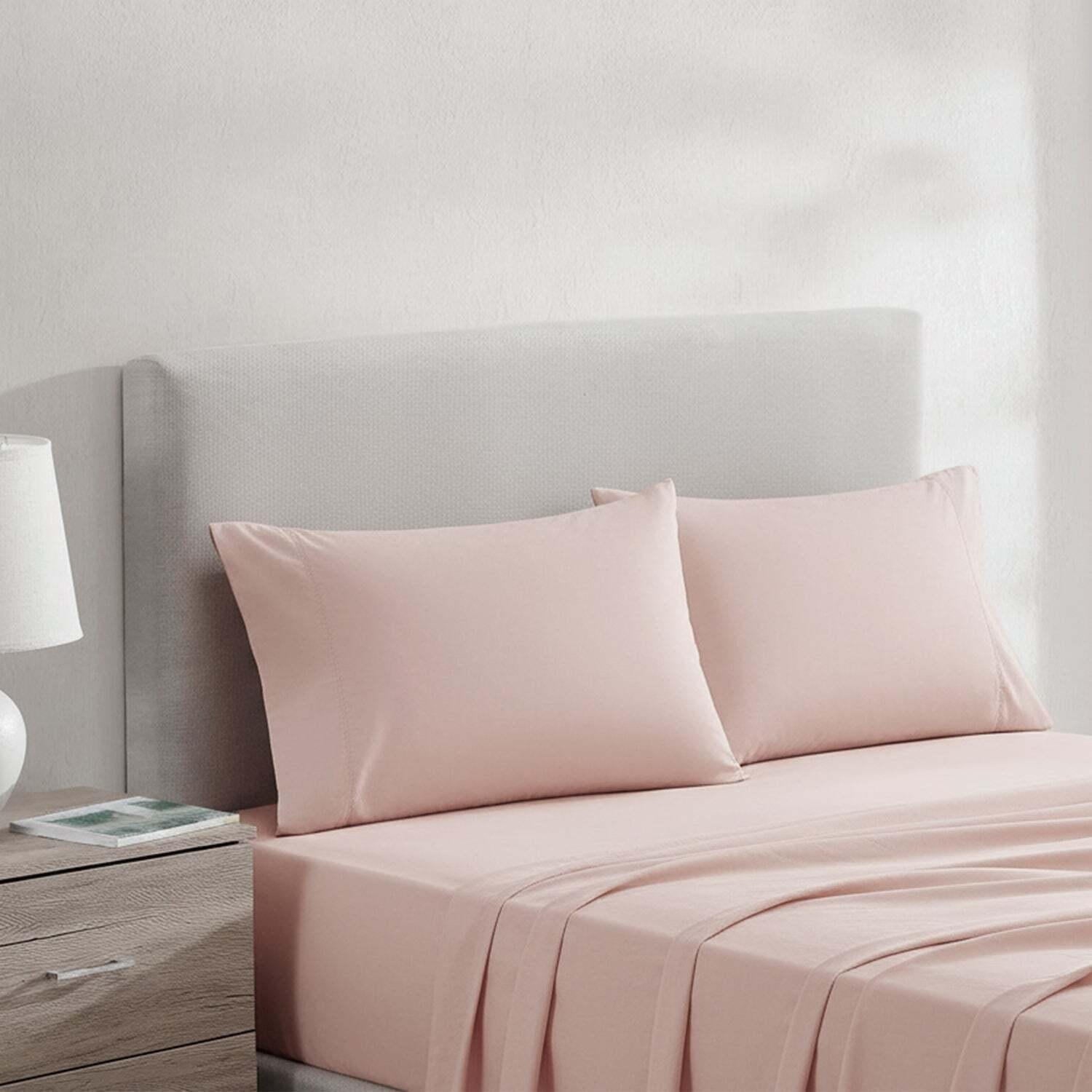 Juego de sábanas 4 piezas 2 plazas rosado