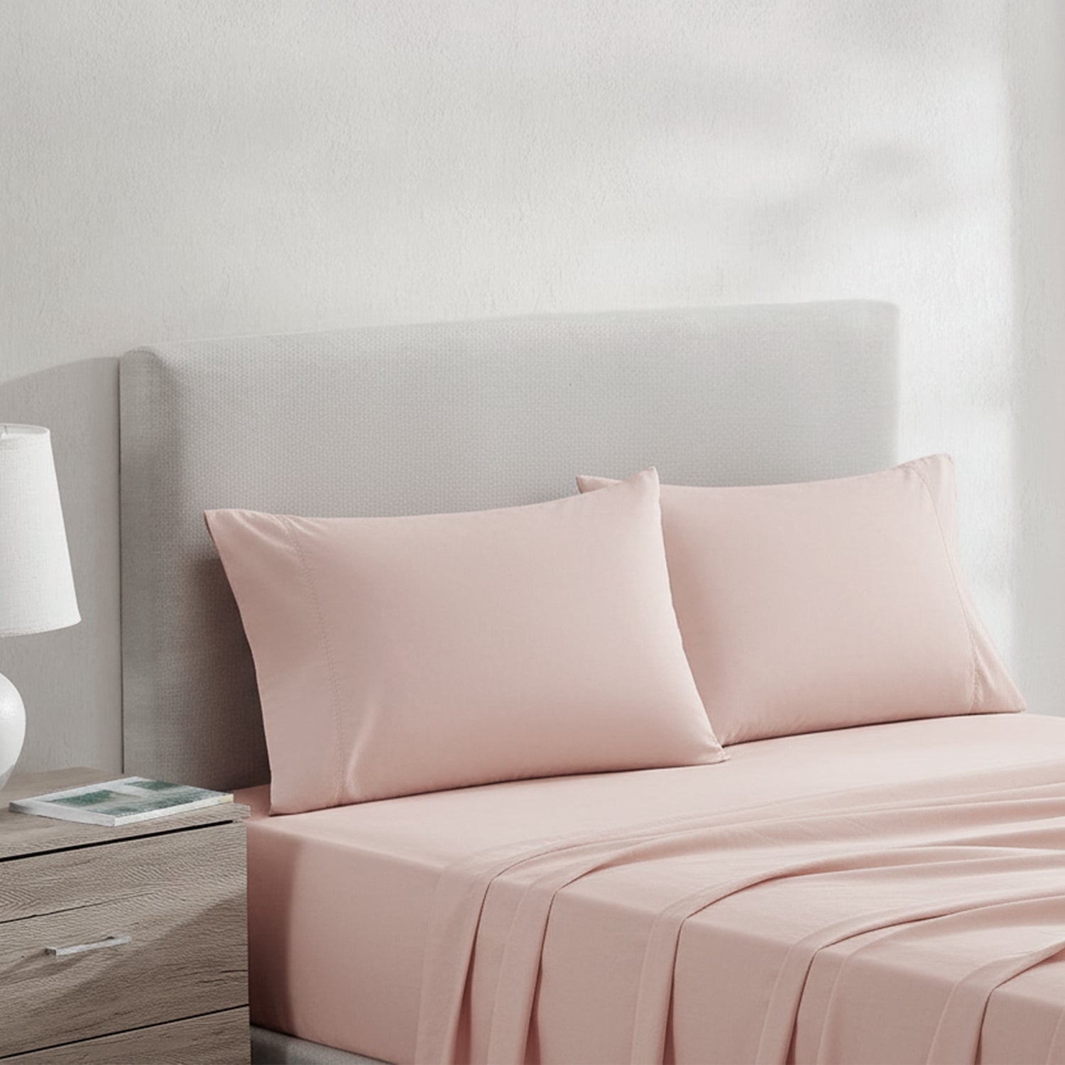 Juego de sábanas 4 piezas king rosado