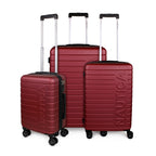 Set 3 maletas Argo S+M+L burdeo