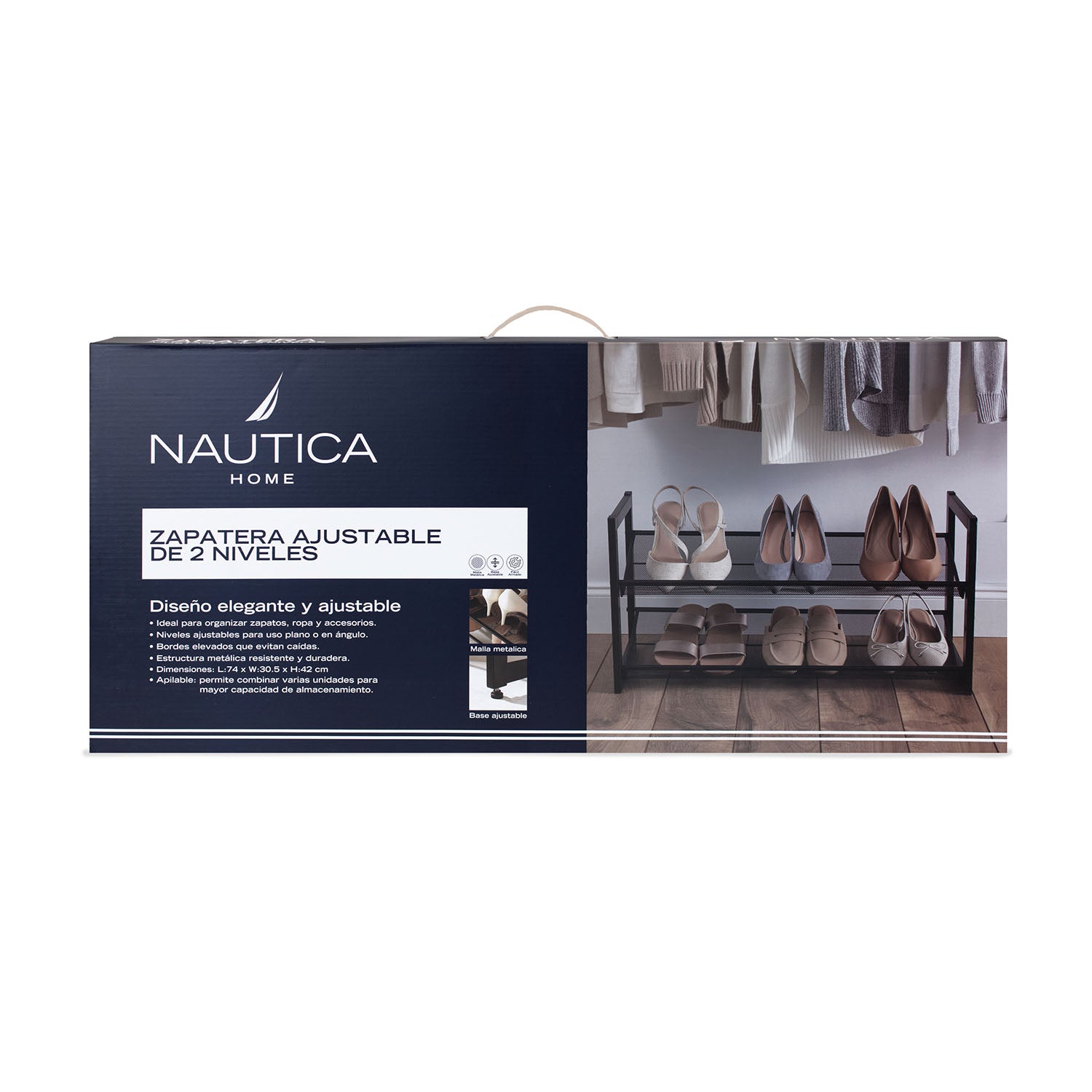 Organizador de Zapatos 2 Niveles Multifuncional negro