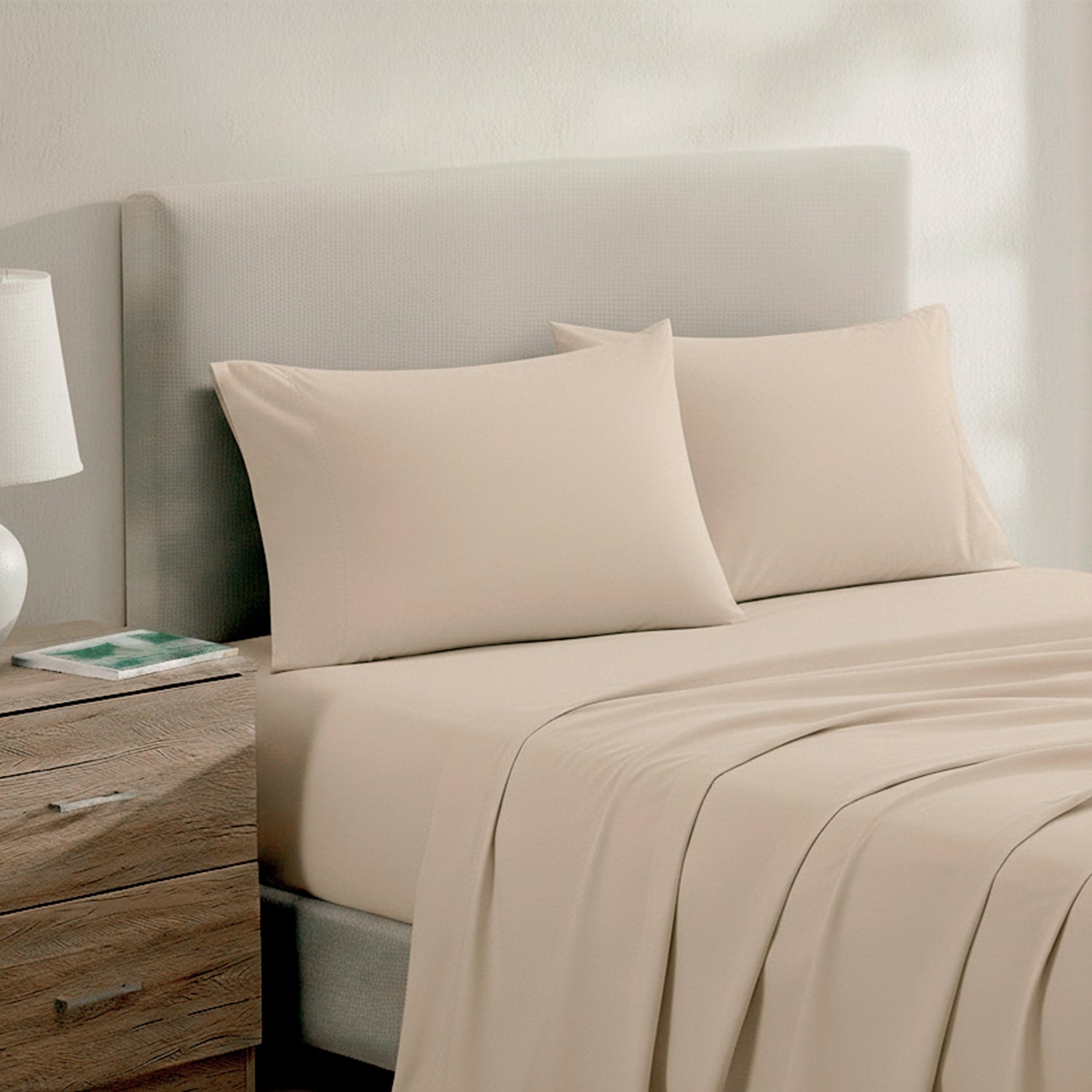Juego de sábanas 4 piezas king beige