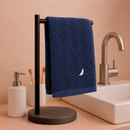 Toalla de cara azul marino