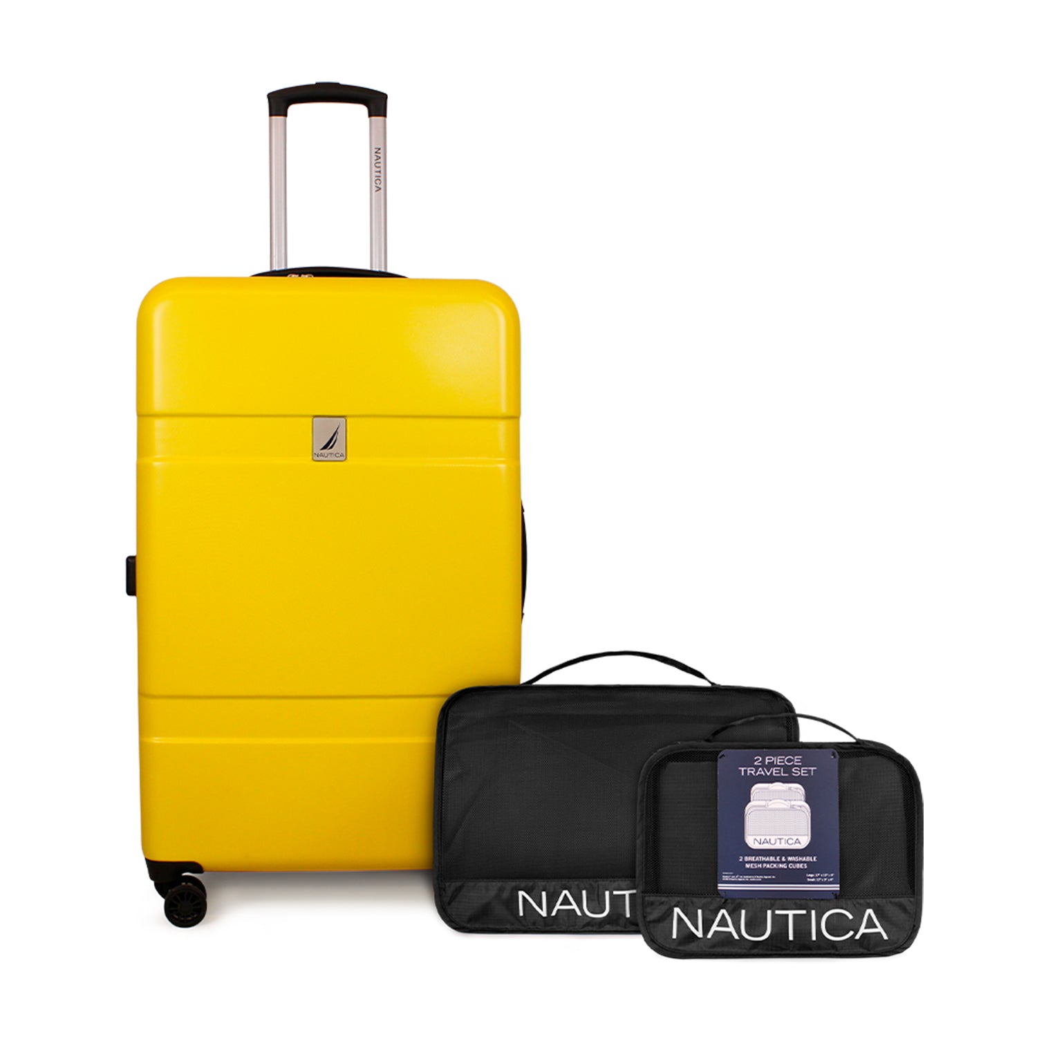 Pack Maleta grande Bora 23kg amarilla + Organizador Nautica