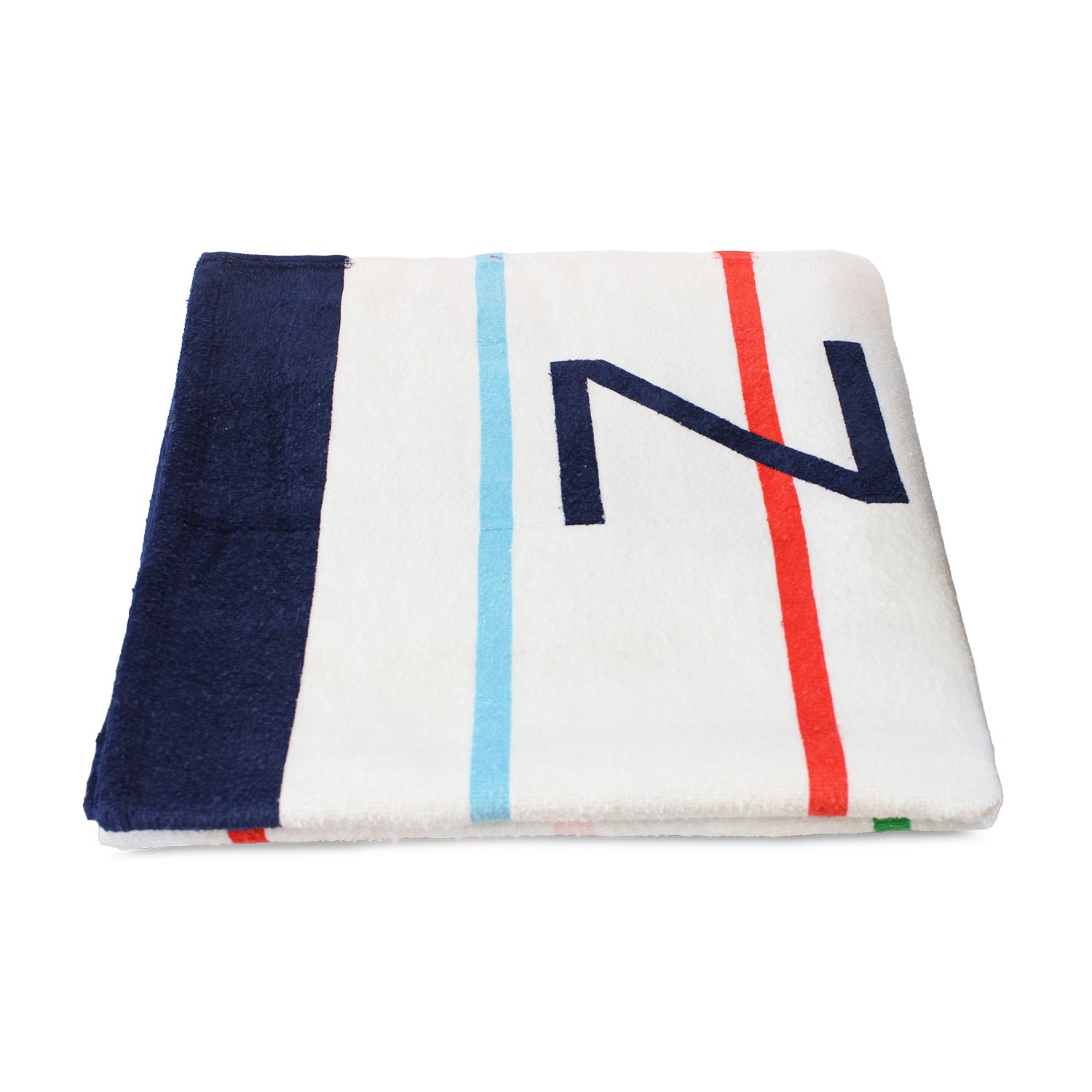 Toalla de playa Nautica 100% Algodón 160x80 Lineas multicolores