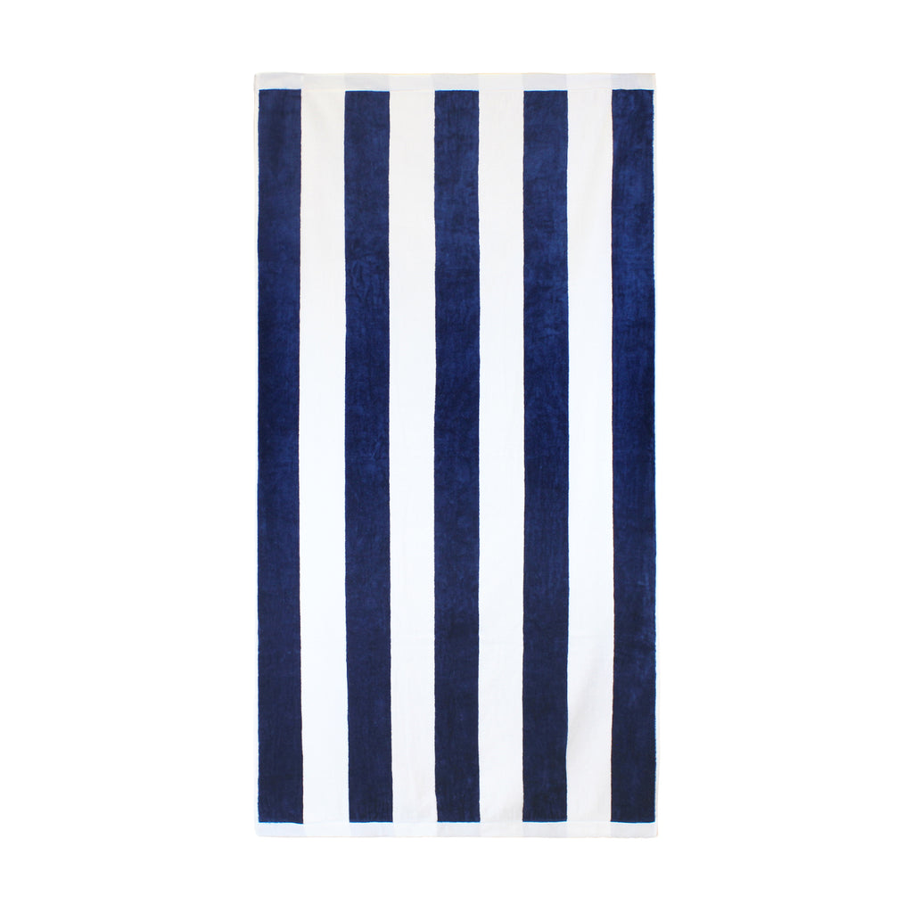 Toalla de playa Rayas azul marino