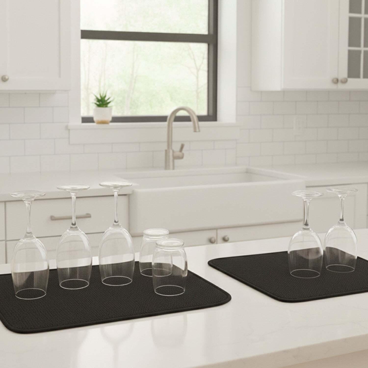 Set de 2 Tapetes de secado Nautica Home alta absorción - Negro