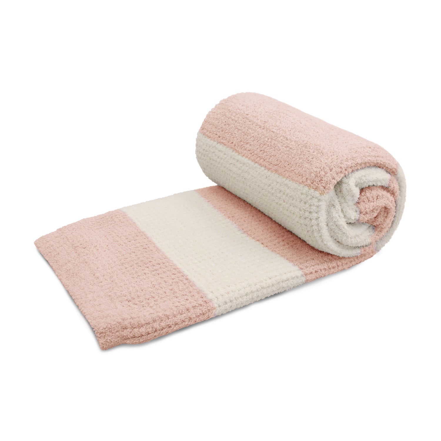 Manta de franela Nautica 127x152 Waffle suavidad superior rosa