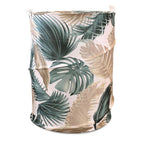 Cesto ropa plegable hojas tropicales