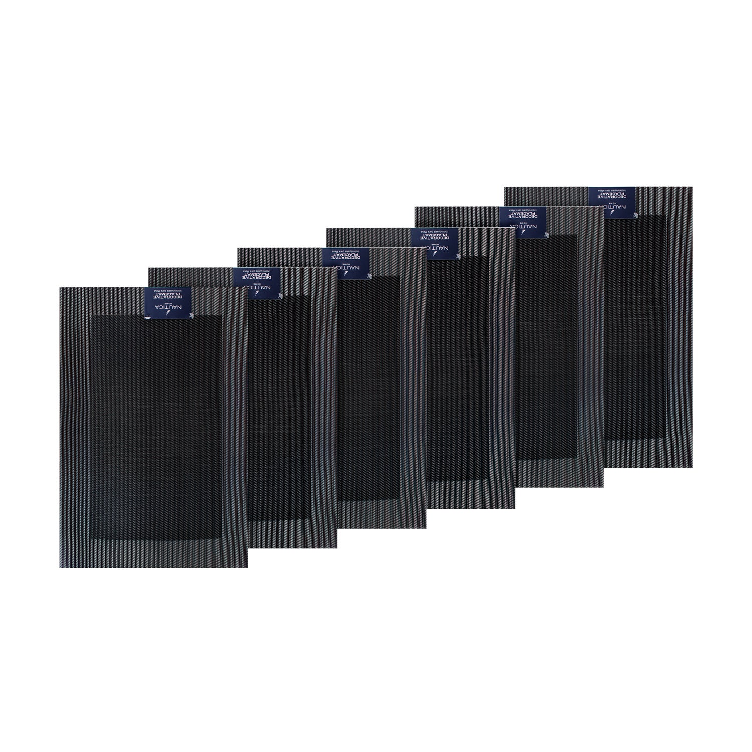 Pack 6 Individuales de mesa Nautica Home 45x30cm negro