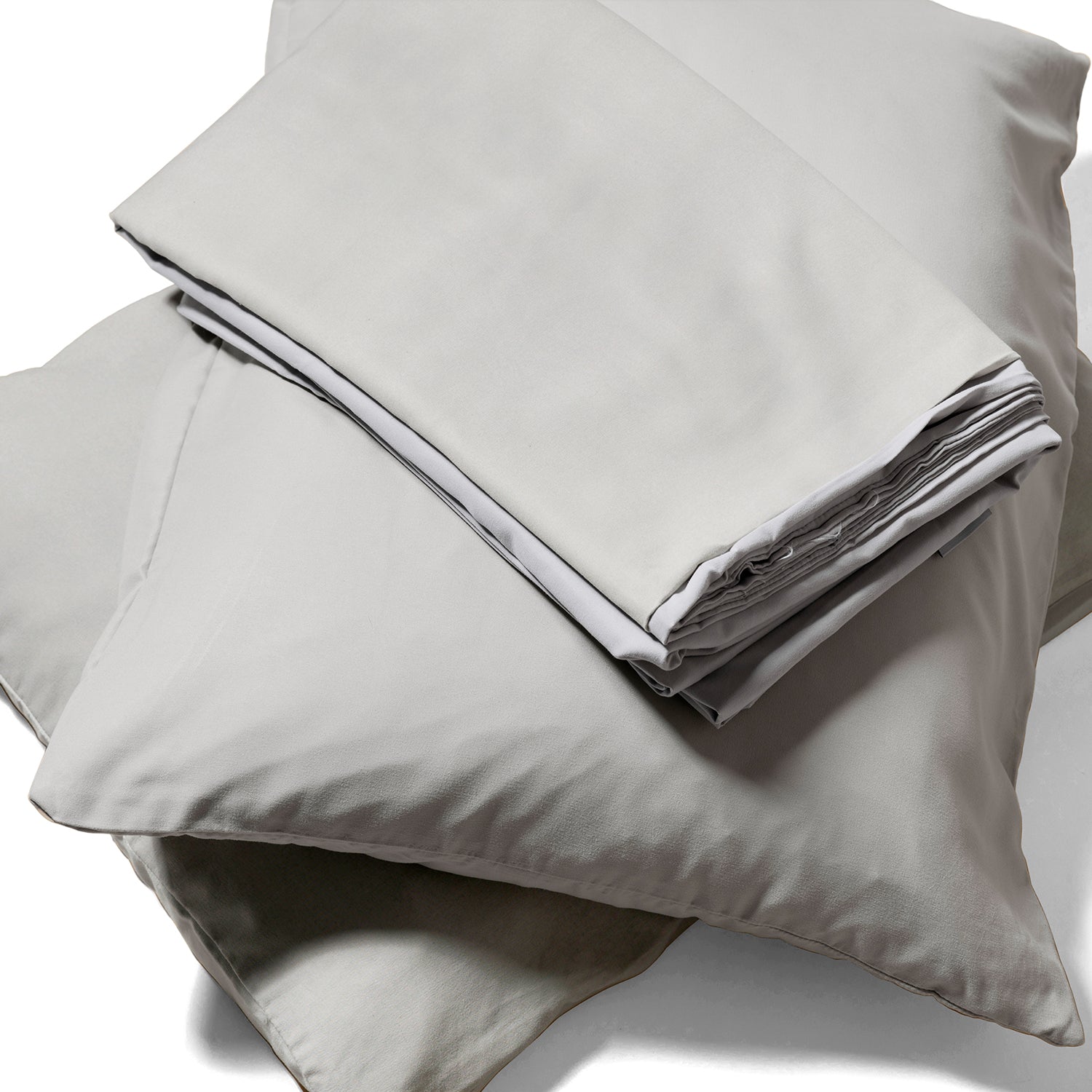 Juego de sábanas Nautica 4 piezas microfibra 2 plazas gris claro