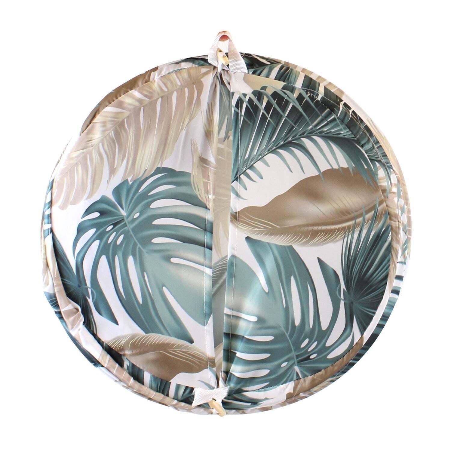 Cesto ropa plegable hojas tropicales