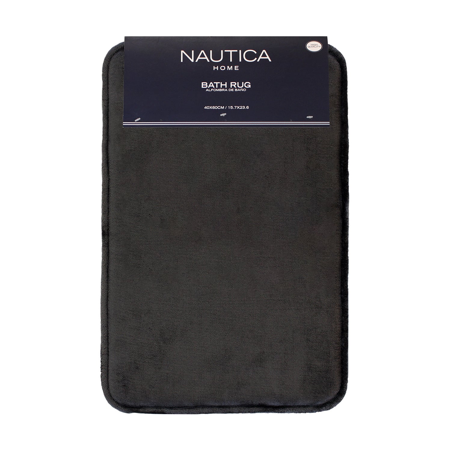 Alfombra de Baño Nautica flannel 40x60cm antideslizante gris oscuro