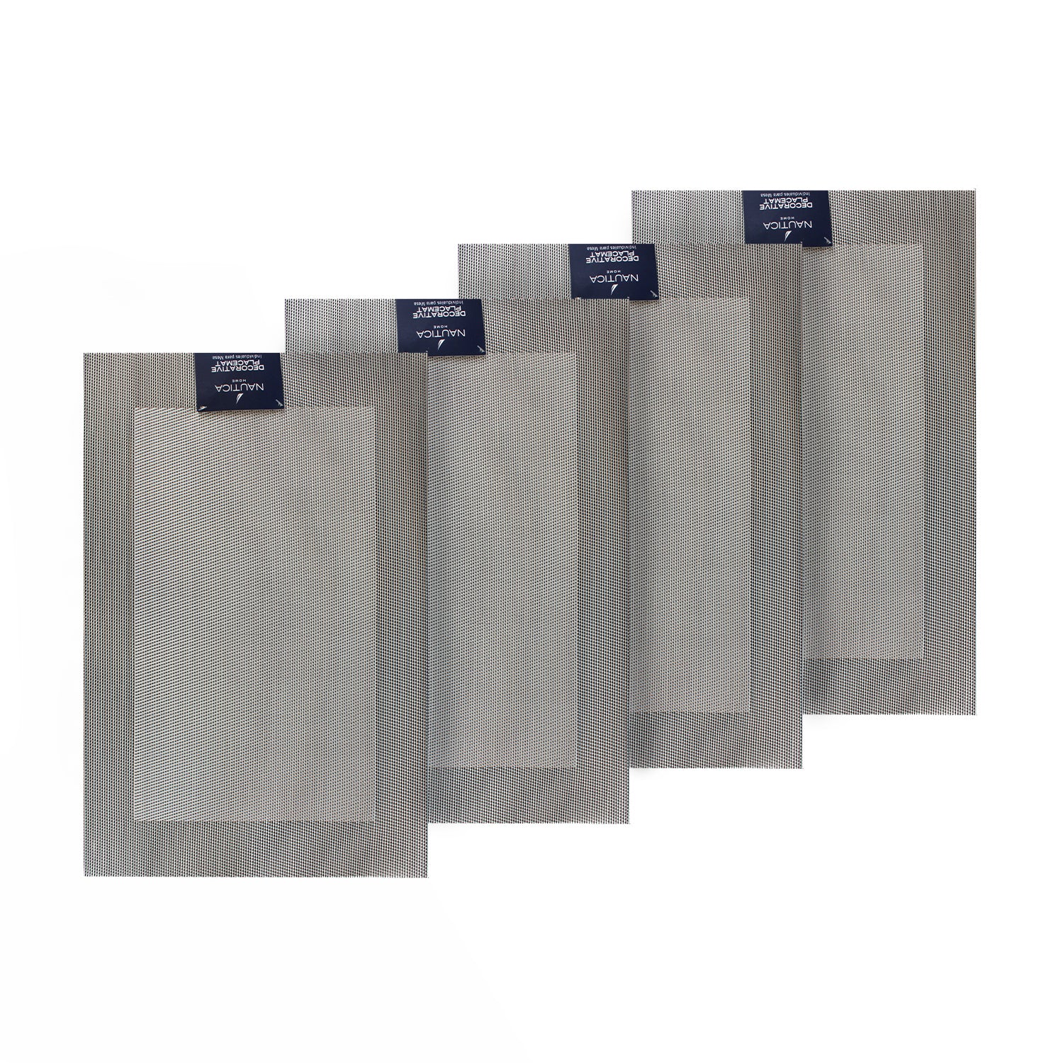 Pack 4 Individuales de mesa 45x30cm plateado