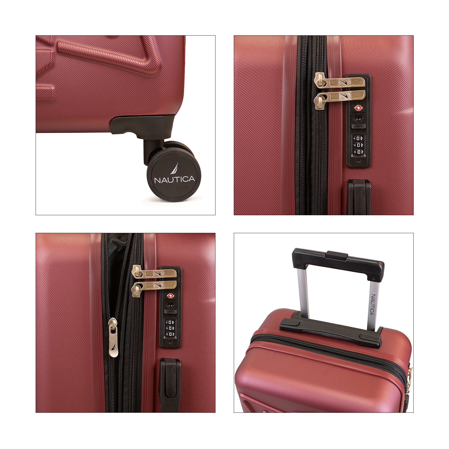 Maleta grande Nautica Crown L 23kg burdeo