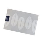 Individual de mesa 45x30cm reversible hojas blanco