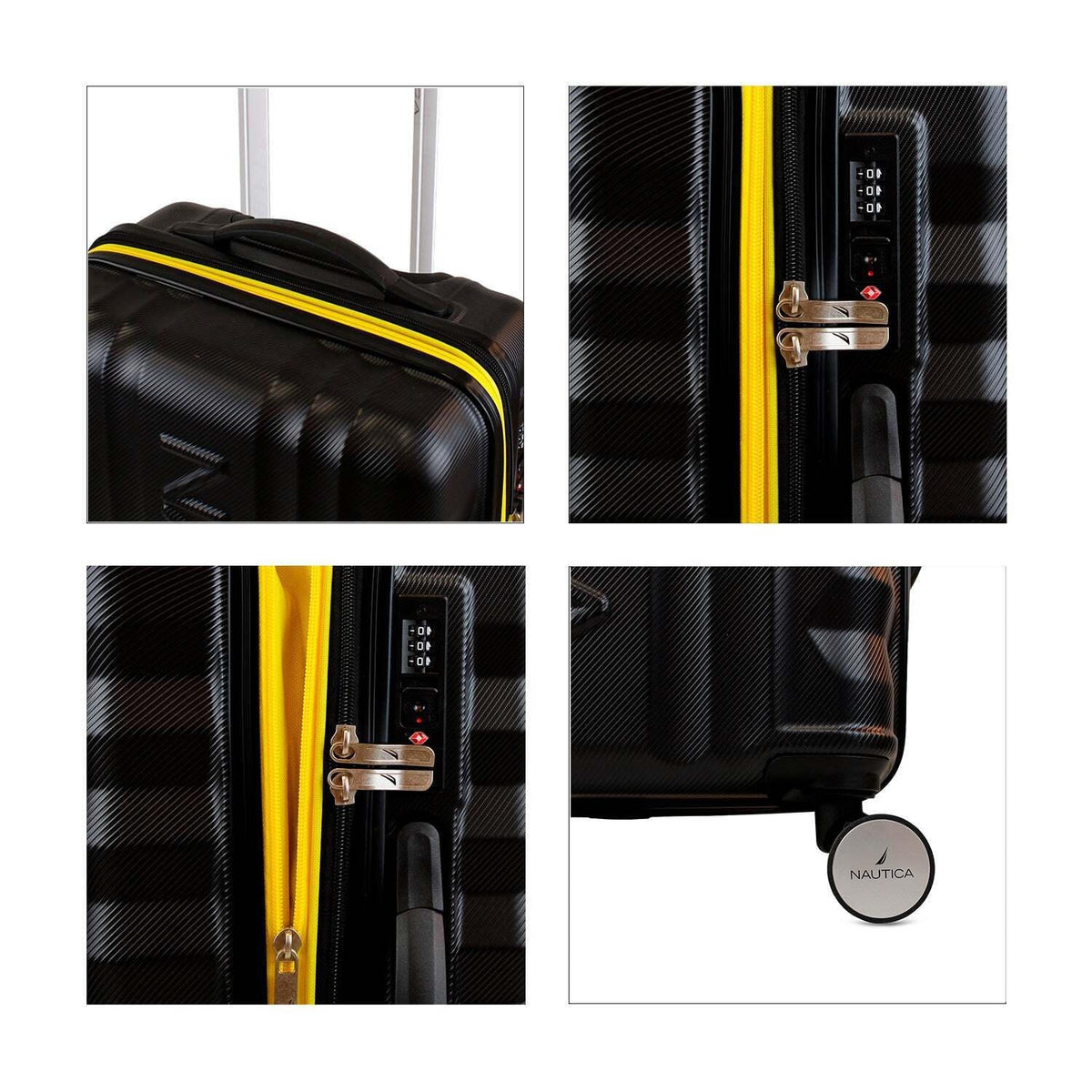 Set 3 maletas S+M+L Nautica Polonia negro