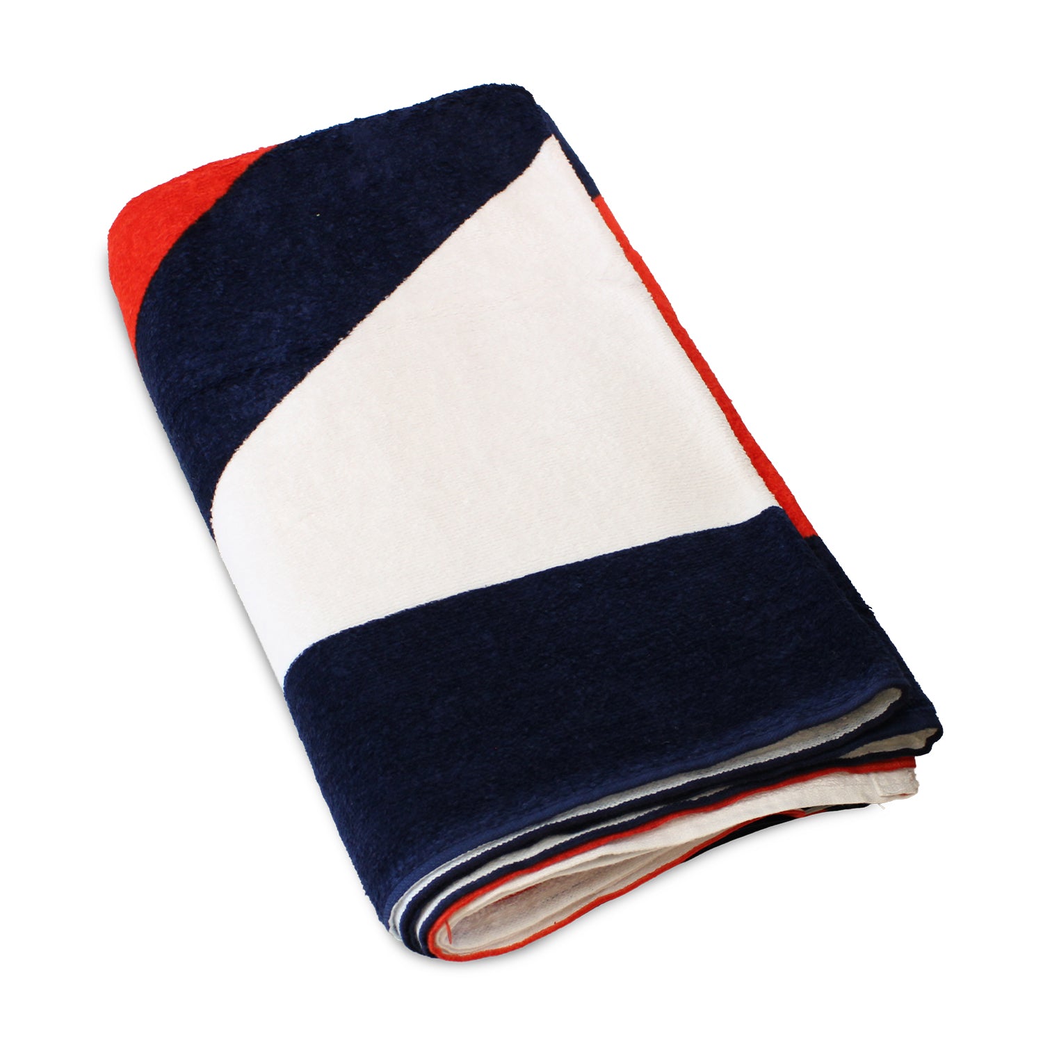 Toalla de playa Nautica 100% Algodón 160x80 diseño N tricolor