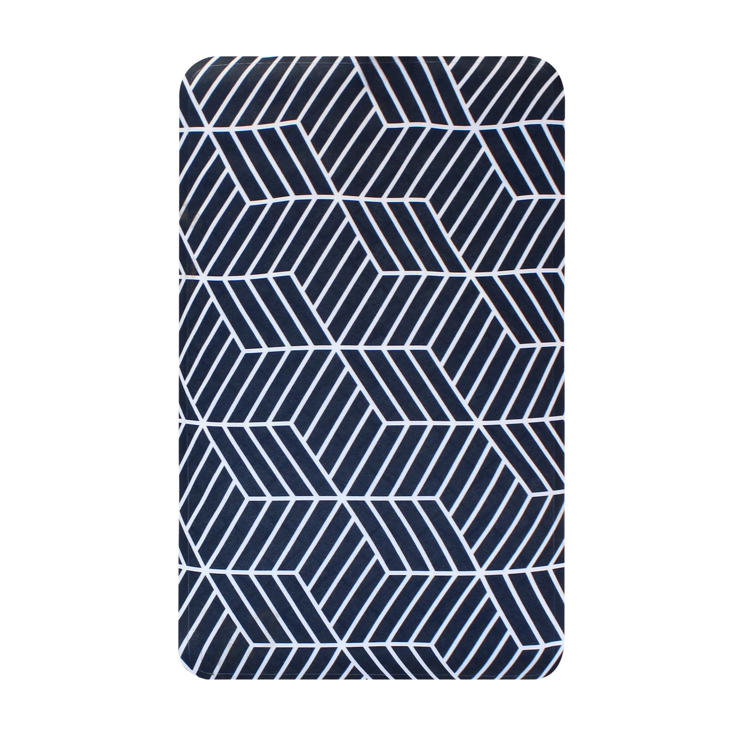 Alfombra de baño Nautica PVC antideslizante 39x69cm azul-blanco