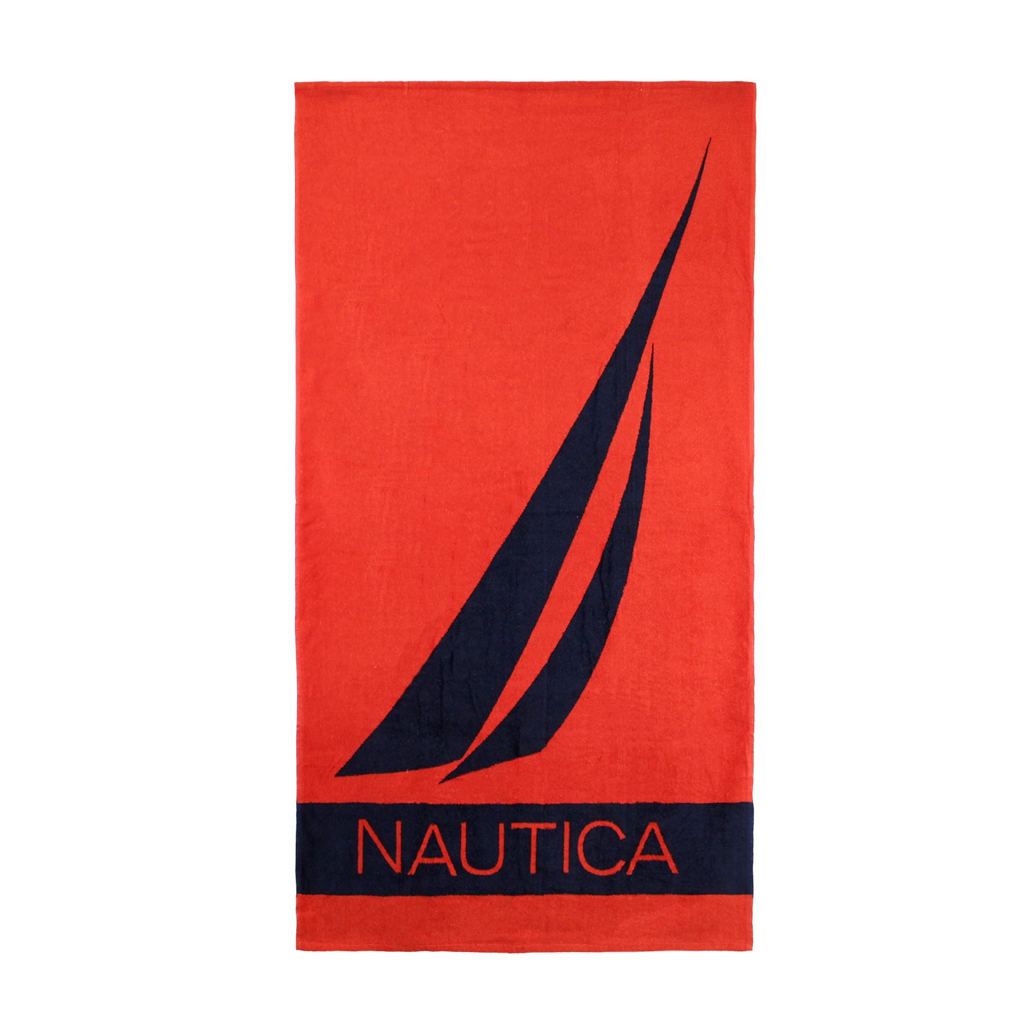 Toalla de playa Nautica 100% Algodón 160x80 diseño vela rojo